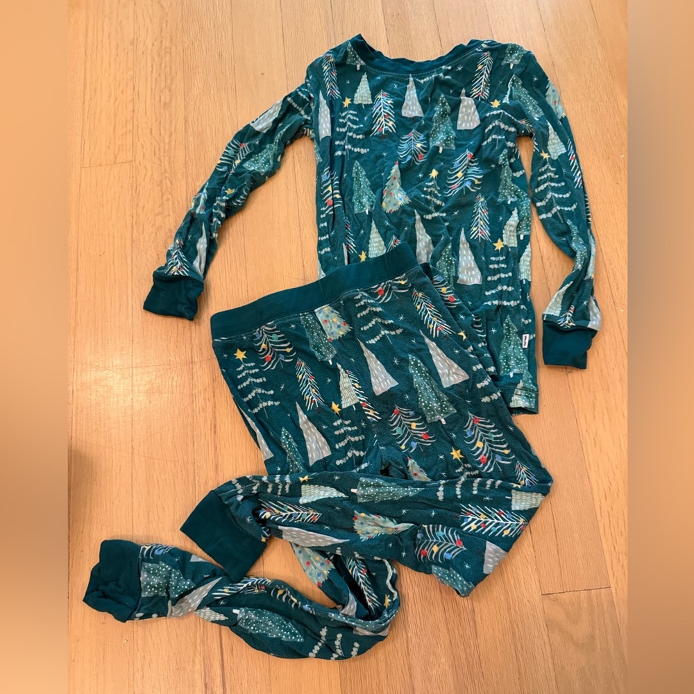 Little Sleepies Green Trees Pajama Set